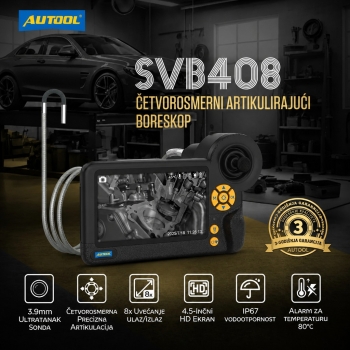 Inspekcijska kamera dijagnostički endoskop Autool SVB408 | HD ekran | 4-smerna 360°