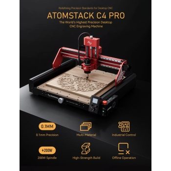 Atomstack C4 Pro CNC glodalica + dodatna oprema