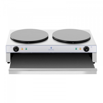 Naleśnikarka - 2 x Ø400 mm - 2 x 3,000 W - wysuwana szuflada