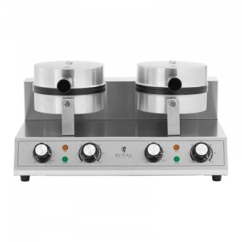 Podwójna gofrownica - kształt serca - 2x1000 W z minutnikiem