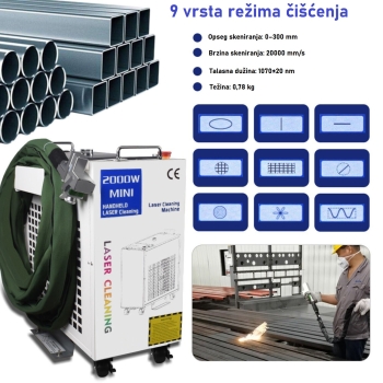 ČISTAČ FIBER LASERA 1500W M2 + DODATNA OPREDEL